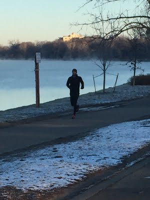 Andrew running at Lake Calhoun